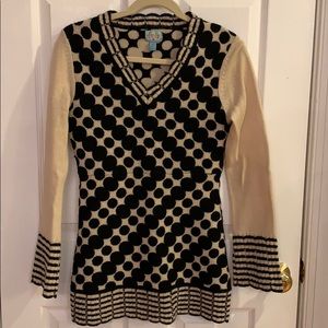 Cream and black sweater